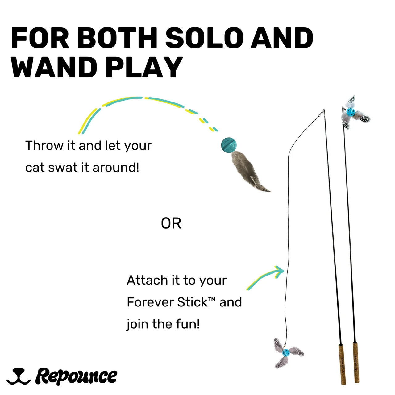 Forever Prey™ - The World's First Refillable Feather Toy for Forever Stick™