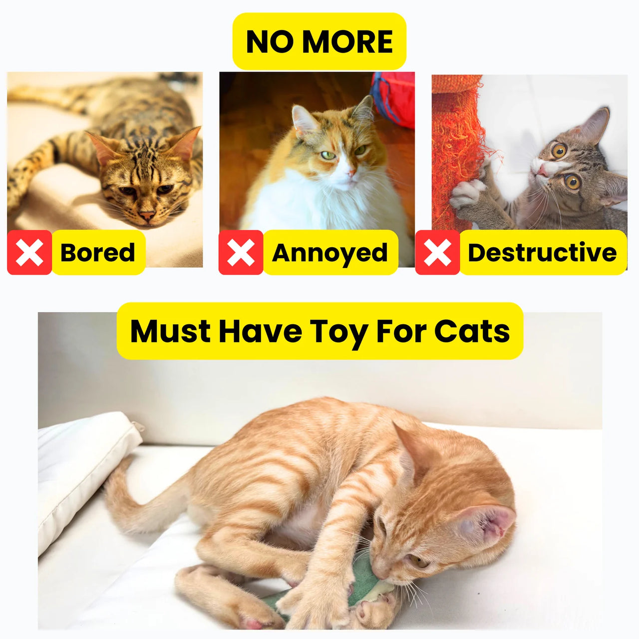 Dino Catnip and Crinkle Plush Toy Attachment for Forever Stick™