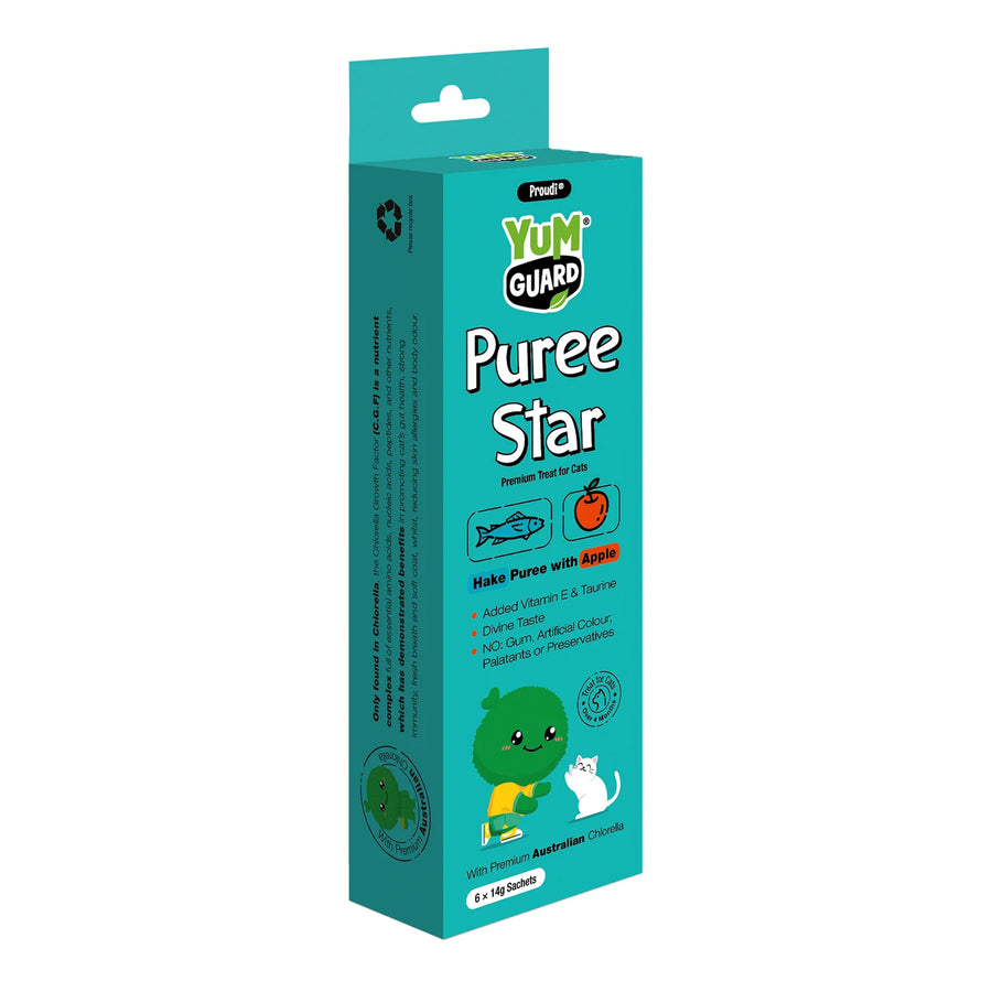 YumGuard Puree Star Cat Treats Hake with Apple - Free Shipping