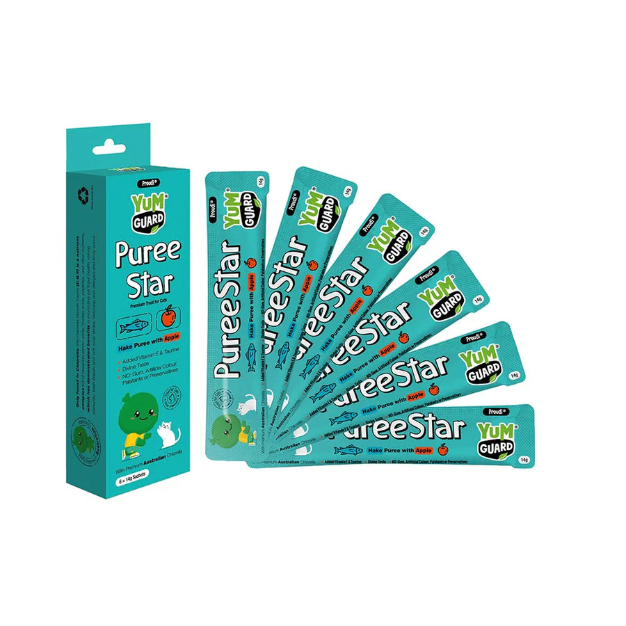 YumGuard Puree Star Cat Treats Hake with Apple - Free Shipping